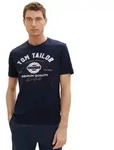 T-Shirt TOM TAILOR, Herren, Gr. XL, blau (sky captain blau), Single Jersey,