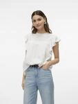 Vero Moda Blusenshirt "VMTRINE SL LACE TOP WVN NOOS" Baumwolle
