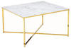 Couchtisch SALESFEVER Tische Gr. B/H/T: 80 cm x 45 cm x 80 cm, Weiß/Gold, weiß