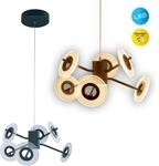 N&Auml;VE LED Pendelleuchte "Discus", schwarz, 6, H: 150cm, 1 Stk., Leuchten, LED 6flg.,