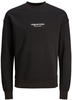 Sweatshirt JACK & JONES "JORVESTERBRO SWEAT CREW NECK NOOS" Gr. L, schwarz (black)