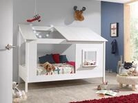 Vipack Kinderbett "Hausbett, aus MDF und Massivholz wei&szlig; lackiert, inkl. Fenster