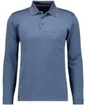 Poloshirt RAGMAN, Herren, Gr. 6XL, blau (marineblau), Piqu&eacute;, 70% Baumwolle, 30%