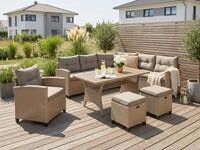 KONIFERA Gartenlounge-Set "Keros Premium" Set, 2x 2er Sofa, 1x Ecke, 1x Sessel, 2x