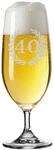 LUXENTU Bierglas "Biertulpe Pilsglas mit Gravur 40. Jubil&auml;um 360 ml transparent"