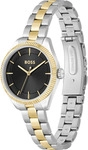 Quarzuhr BOSS "SAGE", gold (silberfarben, goldfarben, schwarz), Armbanduhren, Damen,