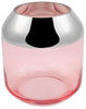 Teelichthalter FINK "SMILLA" Kerzenhalter Gr. H: 20,6 cm, rosa (rosa, silberfarben)