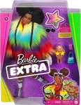 Mattel 157GVR04, Barbie Extra Puppe mit Afro und Regenbogen-Jacke von Mattel