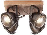 Brilliant Deckenleuchte Carmen Wood 72035/84 braun Metall Holz B/H/L: ca. 29x17,5x29