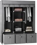 HOMCOM Kleiderschrank dunkelgrau Polypropylen B/H/L: ca. 43x125x162,5 cm