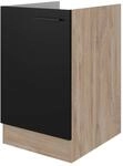 Sp&uuml;lenschrank Capri schwarz matt B/H/T: ca. 50x82x57 cm