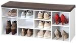 Kesper Schuhschrank mit Sitzkissen wei&szlig; Spanplatte B/H/L: ca. 29,5x48x103,5 cm
