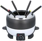 Fondue-Set wei&szlig; Alu Edelstahl