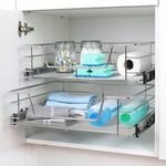 HI Teleskop-Schublade silber Metall