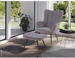 byLIVING Sessel UTA grau schwarz Stoff Metall B/H/T: ca. 72x97x80 cm