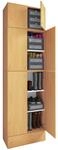 Schuhschrank Lona buche Nachbildung wei&szlig; B/H/T: ca. 70x240x39 cm