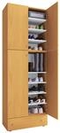 Schuhschrank Lona buche Nachbildung wei&szlig; B/H/T: ca. 70x200x39 cm