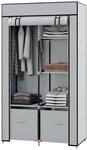 HOMCOM Kleiderschrank hellgrau Polypropylen B/H/L: ca. 42,5x83x162,5 cm
