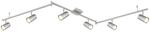 GLOBO Strahler 57910-6 Robby nickel Metall B/H/L: ca. 10x18,5x180 cm GU10 6