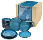 CreaTable Tafelservice Nordic Fjord Blue blau Steinzeug 18 tlg.