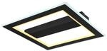 GLOBO LED-Deckenleuchte schwarz Metall B/H/T: ca. 45x5x45 cm
