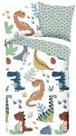 Baumwoll Bettw&auml;sche Dino Renforce Multi Stoff B/L: ca. 135x200 cm