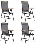 vidaXL Klappstuhl schwarz Textilene B/H/L: ca. 65x109x58 cm