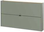 Schuhschrank 1392-629 Eiche Navarra Nachbildung gr&uuml;n B/H/T: ca. 140x85x19 cm