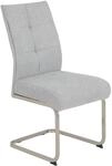 Schwingstuhl Ines, 4er-Set grau Metall Microfaser Webstoff B/H/T: ca. 50x99x66 cm