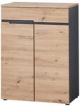 Schuhkommode Memphis Eiche Artisan Nachbildung Graphit B/H/T: ca. 80x107x38 cm