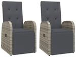 vidaXL Gartensessel grau Kunststoff B/H/L: ca. 69x106x57 cm