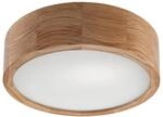 Lamkur Deckenleuchte Eveline Eiche Glas Holz H/L: ca. 8x27 cm E27 1 Brennstellen