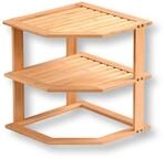 Kesper K&uuml;cheneckregal braun Bambus B/H/L: ca. 25x25x28 cm