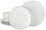 CreaTable Tafelservice Valencia gold Porzellan 12 tlg.