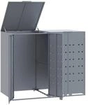 vidaXL M&uuml;lltonnenbox grau