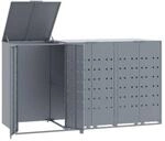 vidaXL M&uuml;lltonnenbox grau B/H/T: ca. 207x117x79 cm