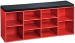 Kesper Schuhregal rot Spanplatte B/H/T: ca. 103,5x48x29,5 cm