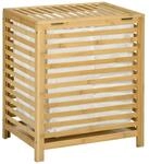 HOMCOM W&auml;schekorb natur Edelstahl B/H/L: ca. 36x60x50 cm