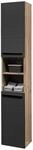 Hochschrank Vista Oak Eiche Viking Nachbildung schwarz matt B/H/T: ca. 34x190x31 cm