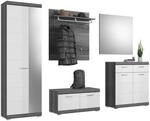 Garderobe SCOUT Rauchsilber Nachbildung wei&szlig; Hochglanz B/H/T: ca. 272x197x40 cm