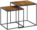 Beistelltisch 2er-Set. braun Holz B/H/T: ca. 40x44x40 cm