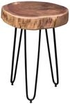 Beistelltisch natur schwarz Akazie Metall B/H/T: ca. 35x45x35 cm