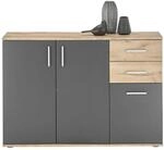 Kommode BC 1040 Eiche Viking Nachbildung dunkelgrau B/H/T: ca. 120x84x35 cm