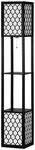 HOMCOM Stehlampe B31-321V90 schwarz Baumwolle MDF B/H/T: ca. 26x156x26 cm