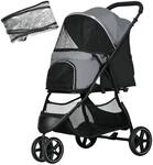 PawHut Hunde-Zubeh&ouml;r grau Polyester B/H/L: ca. 55x83x101 cm