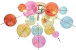 N&auml;ve Leuchten Deckenleuchte bunt Metall Glas B/H/T/D: ca. 57x38x57x57 cm G9 6