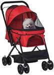 PawHut Hunde-Zubeh&ouml;r rot Polypropylen B/H/L: ca. 52x76,5x95 cm