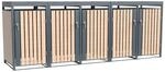 Westmann M&uuml;lltonnenbox Planta braun B/H/L: ca. 332x124x84 cm