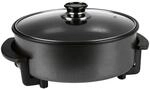 GOURMETmaxx Elektrische Party-Pfanne schwarz Edelstahl B/H/L: ca. 14,5x36x34,5...
