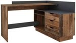 Winkelschreibtisch BELFAST anthrazit Eiche Old Wood Nachbildung B/H/T: ca.